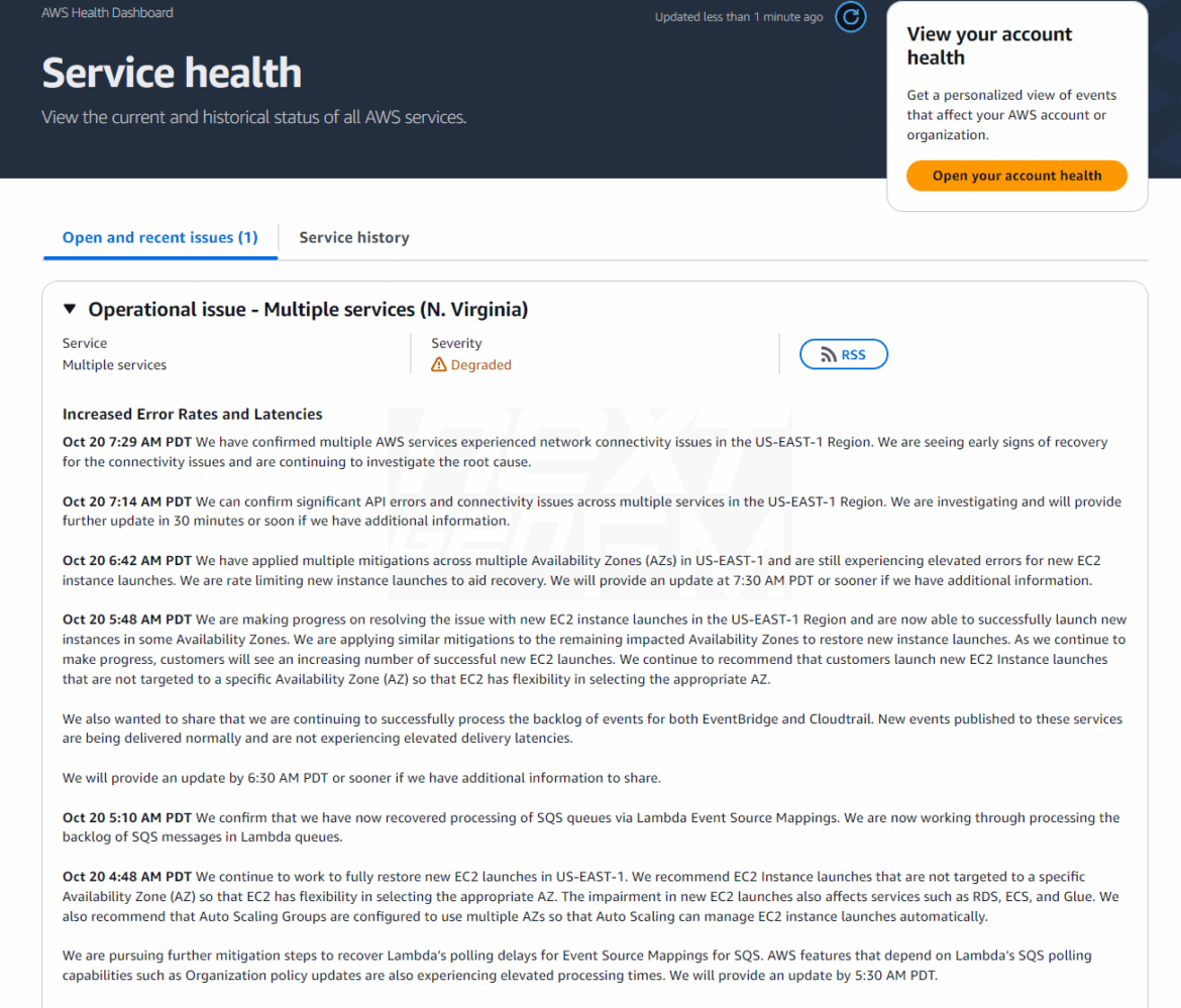 Amazon Web Services outage takes down huge swaths of the internet